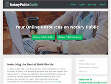 Tablet Screenshot of notarypublicguide.com